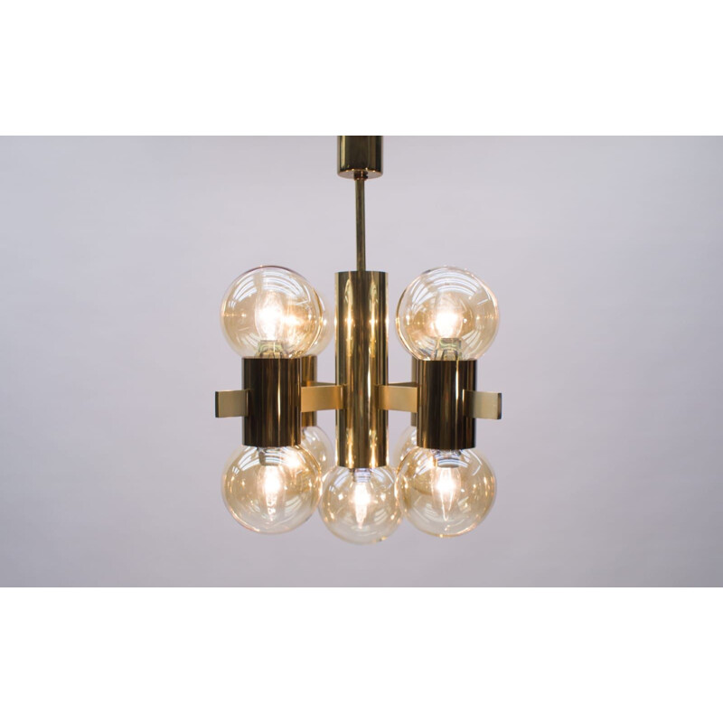 Hans-Agne Jakobsson AB Markaryd's vintage spoutnik ceiling lamp, 1960.