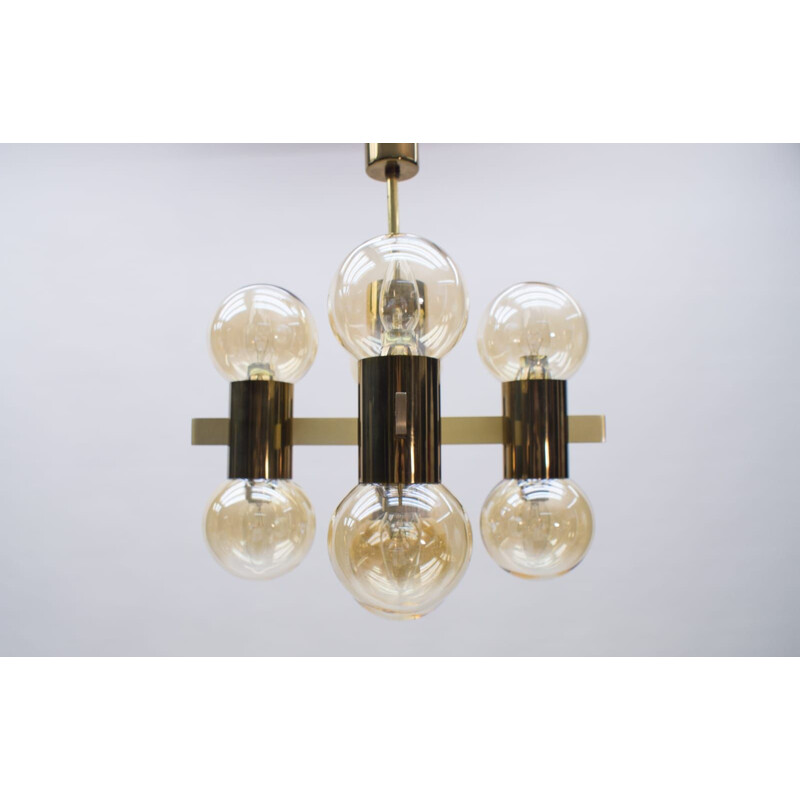 Hans-Agne Jakobsson AB Markaryd's vintage spoutnik ceiling lamp, 1960.