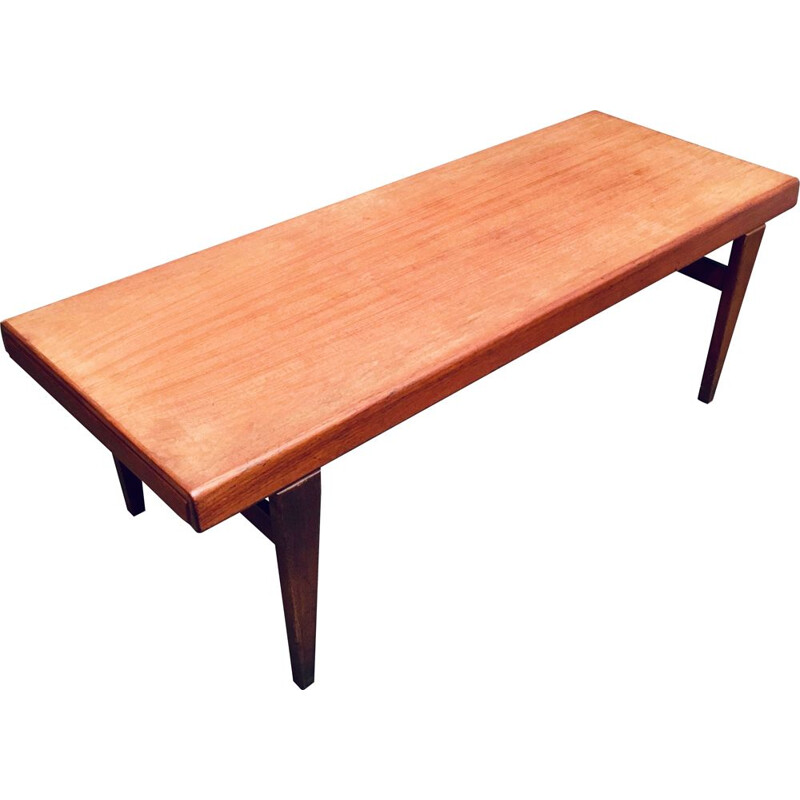 Vintage teak coffee table Johannes Andersen scandinavian 1950