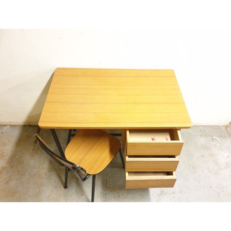 Schreibtisch und Stuhl im Vintage-Stil Gino 1970