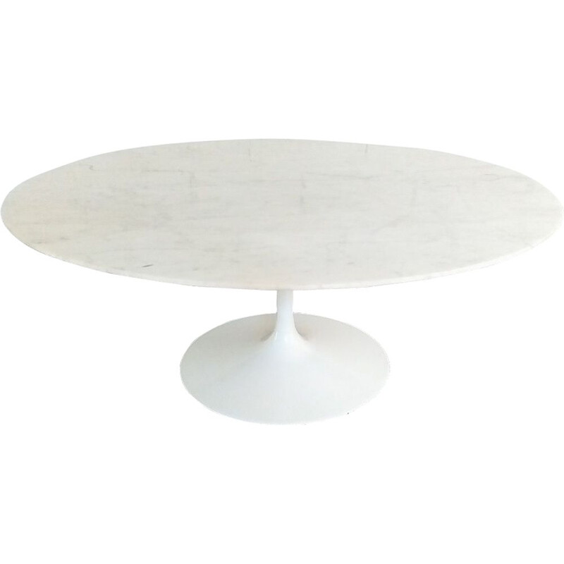 Vintage tulip coffee table Knoll Saarinen marble 1970