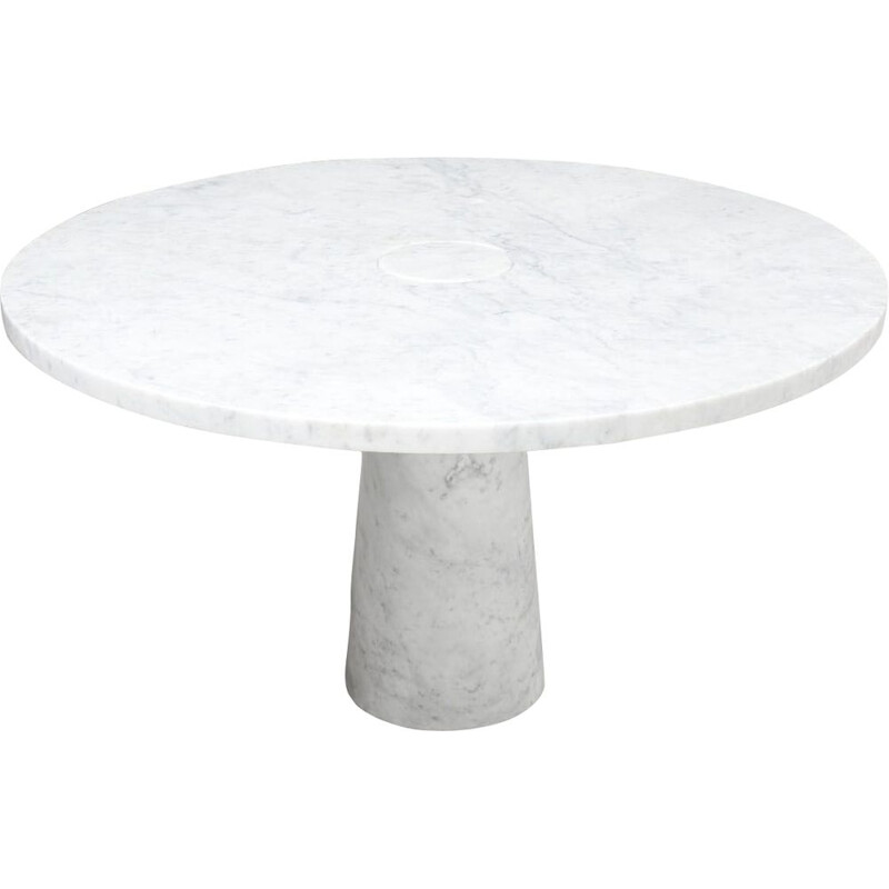 Table à manger Vintage White "Eros" d'Angelo Mangiarotti pour Skipper, Italie 1970