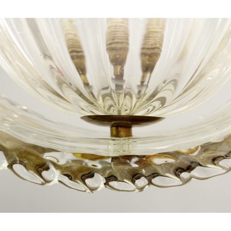 Luminous vintage Ercole Barovier Murano 4 Arm 1930's