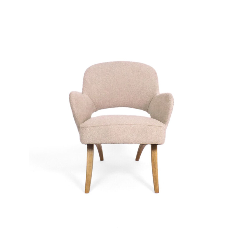 Vintage armchair from Artifort with pink bouclé 1950s