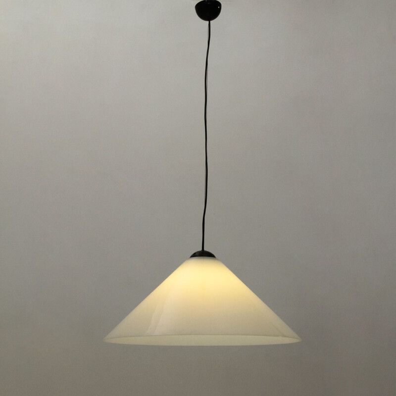 Vintage 'Snow' chandelier by Vico Magistretti for Oluce, 1970s