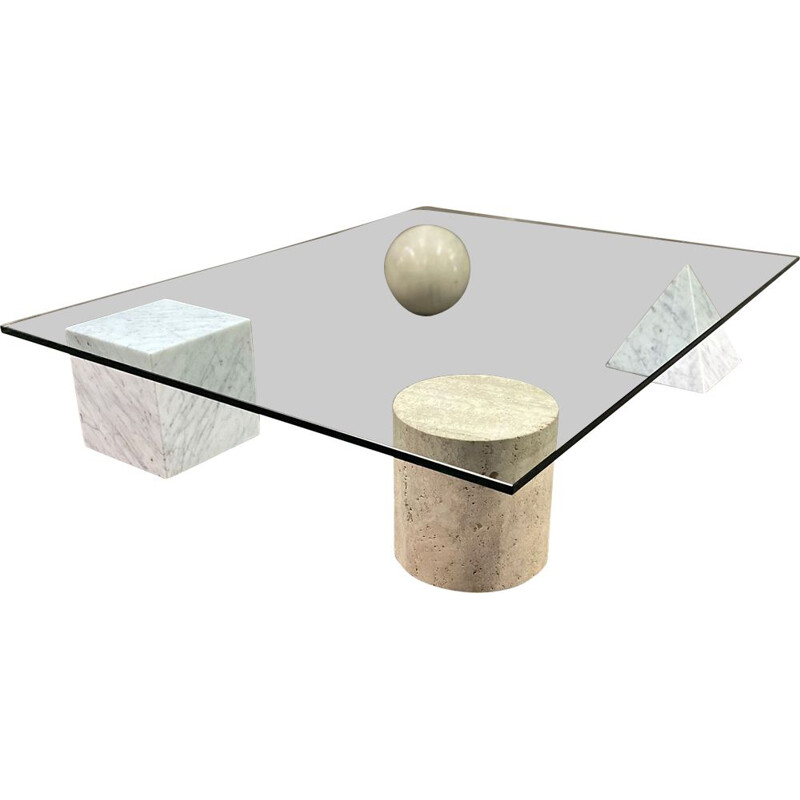 Vintage Metafora coffee table by Leila & Massimo Vignelli for Martinelli.
