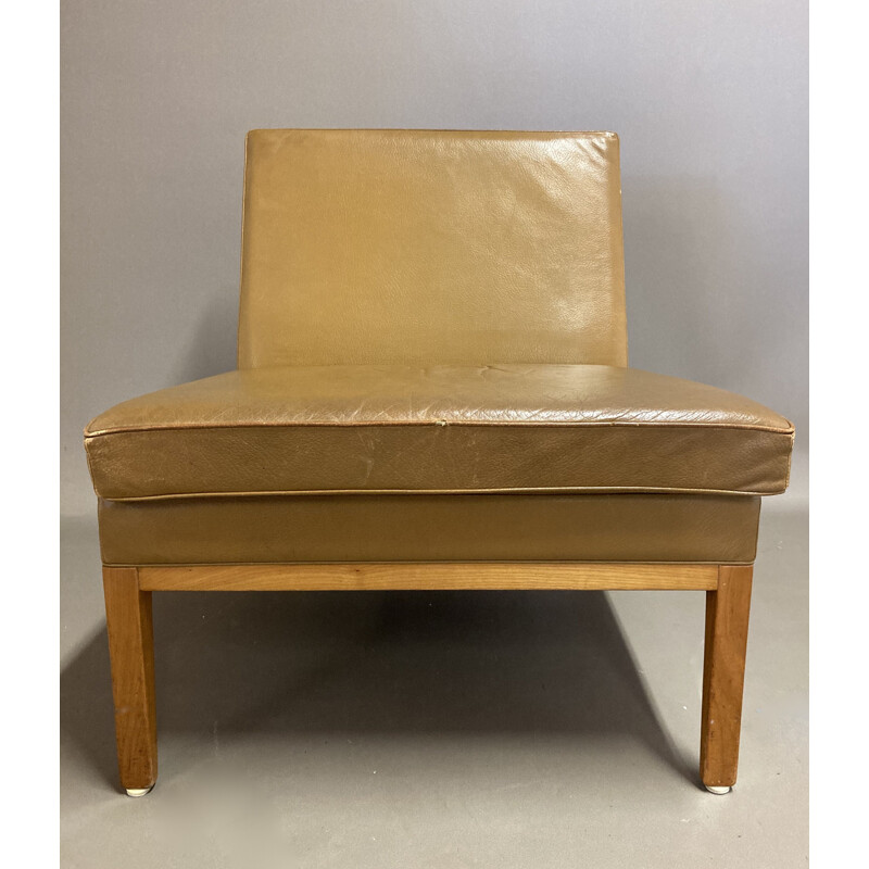 Vintage leather armchair Kill International 1960