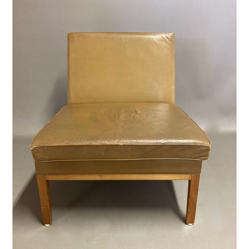 Vintage leather armchair Kill International 1960