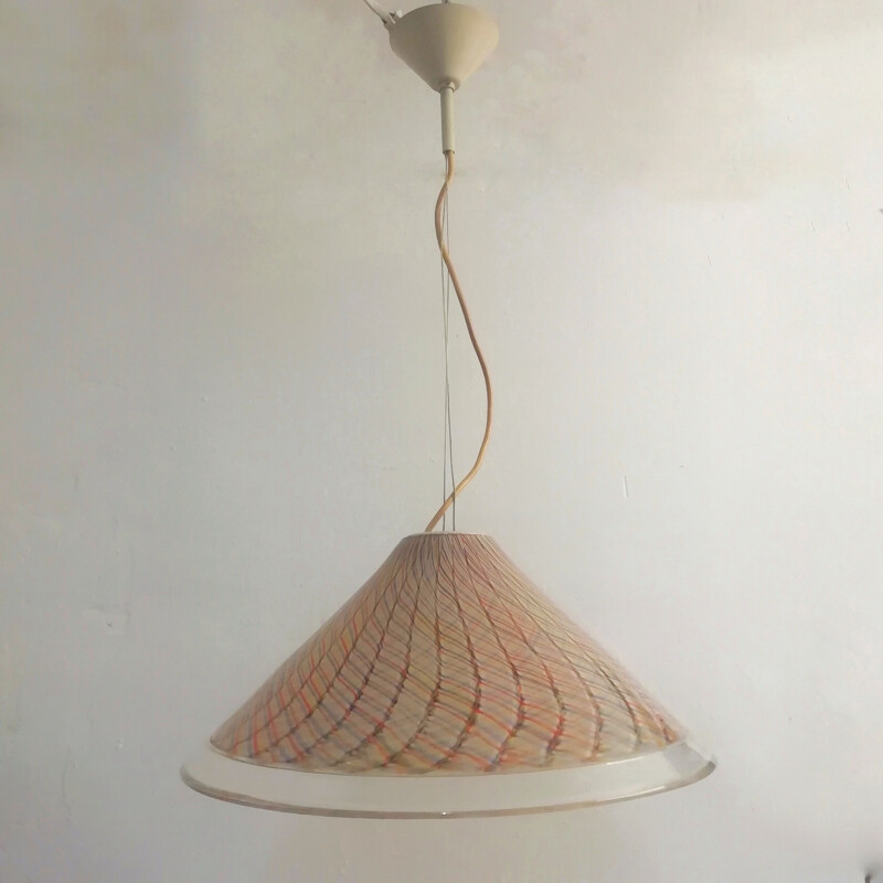 Vintage "De Majo" Murano ceiling lamp 1980