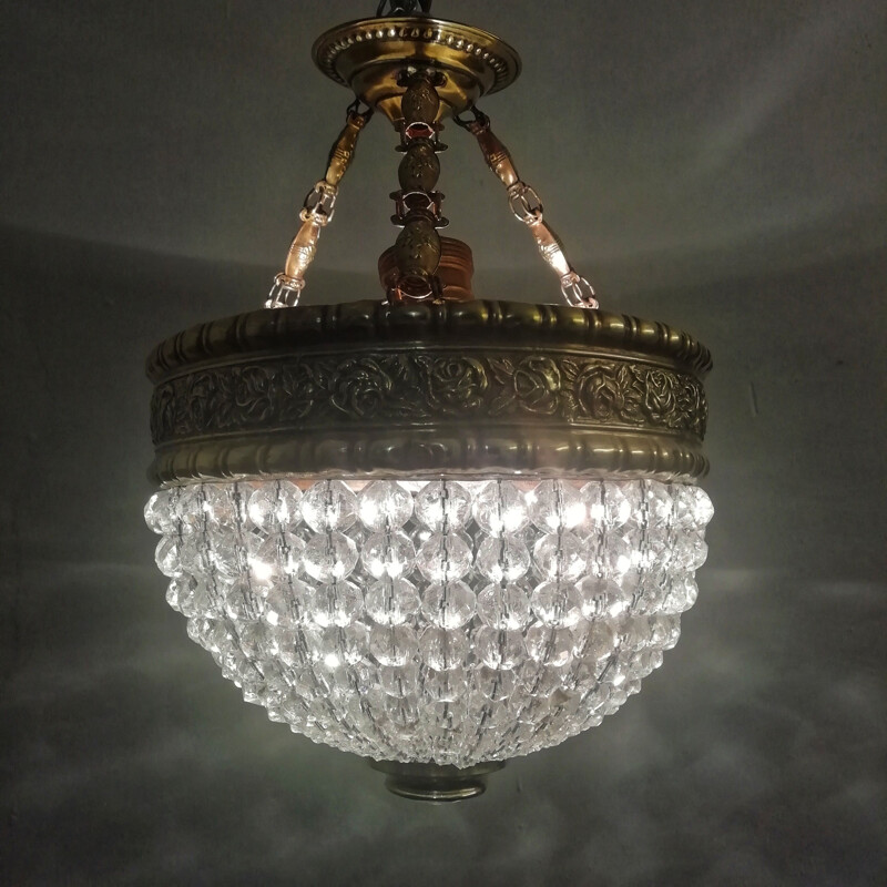 Vintage Hollywood Regency ceiling lamp 1950s