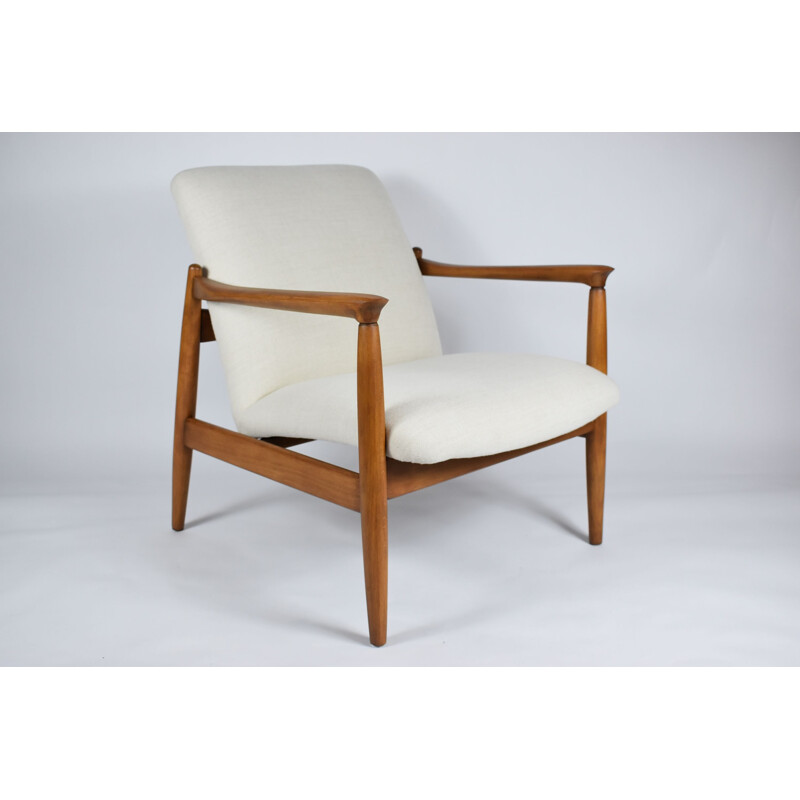Vintage armchair E. Homa beige 1960s