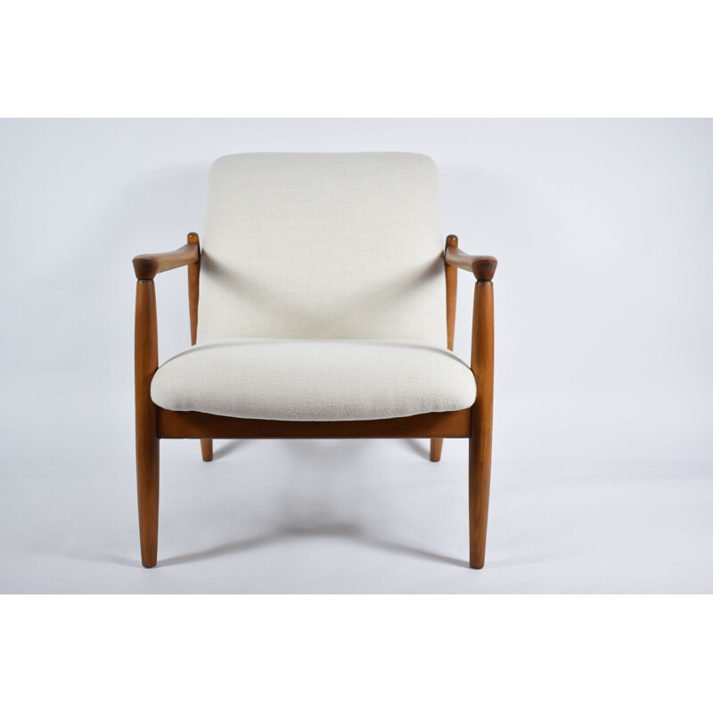 Vintage armchair E. Homa beige 1960s