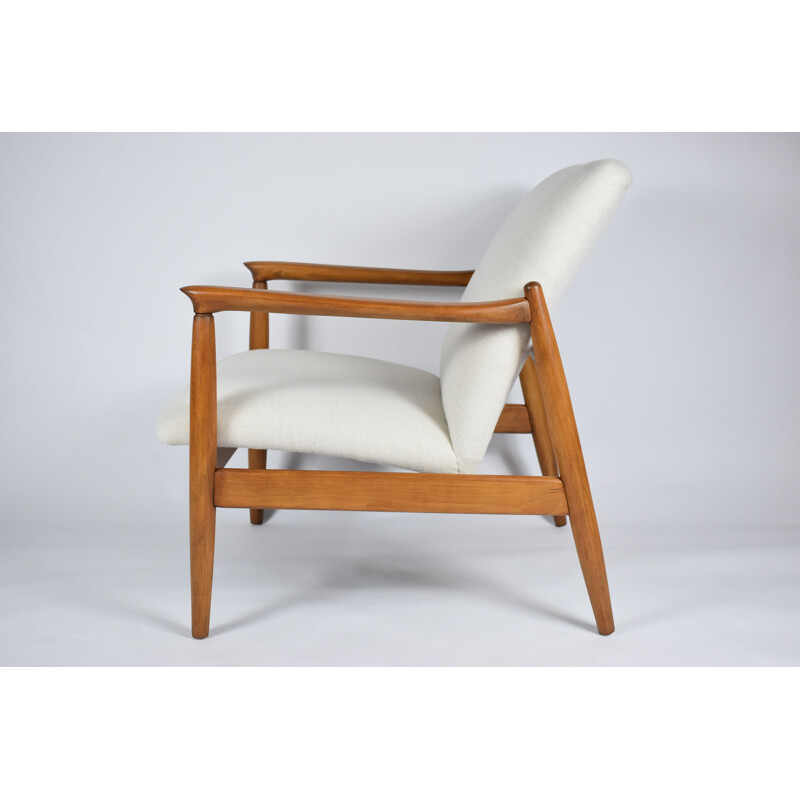 Vintage armchair E. Homa beige 1960s