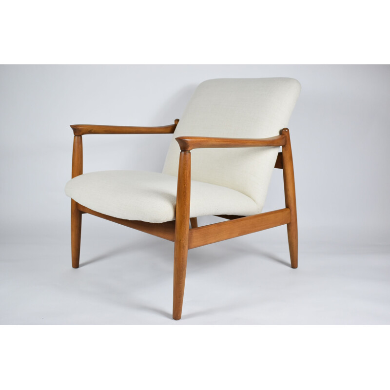 Vintage armchair E. Homa beige 1960s