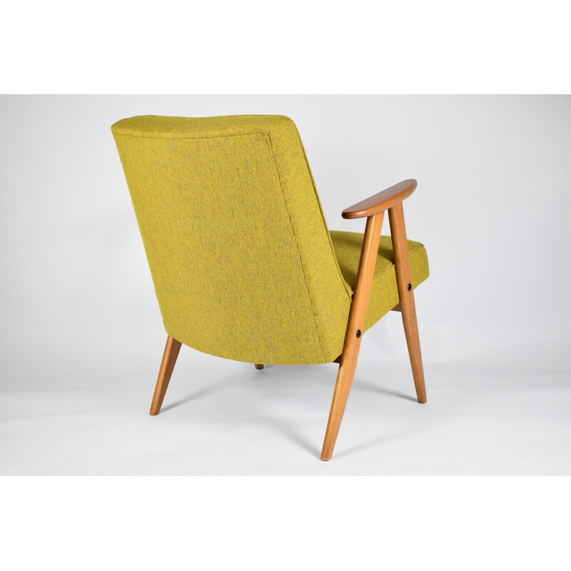 Vintage armchair 366, Polish yellow 1960s