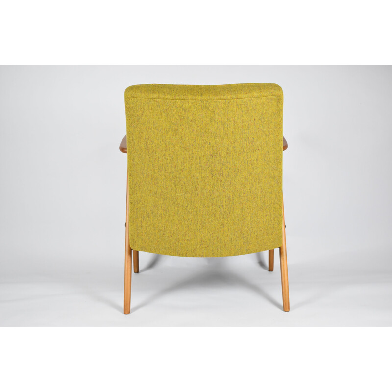 Vintage armchair 366, Polish yellow 1960s