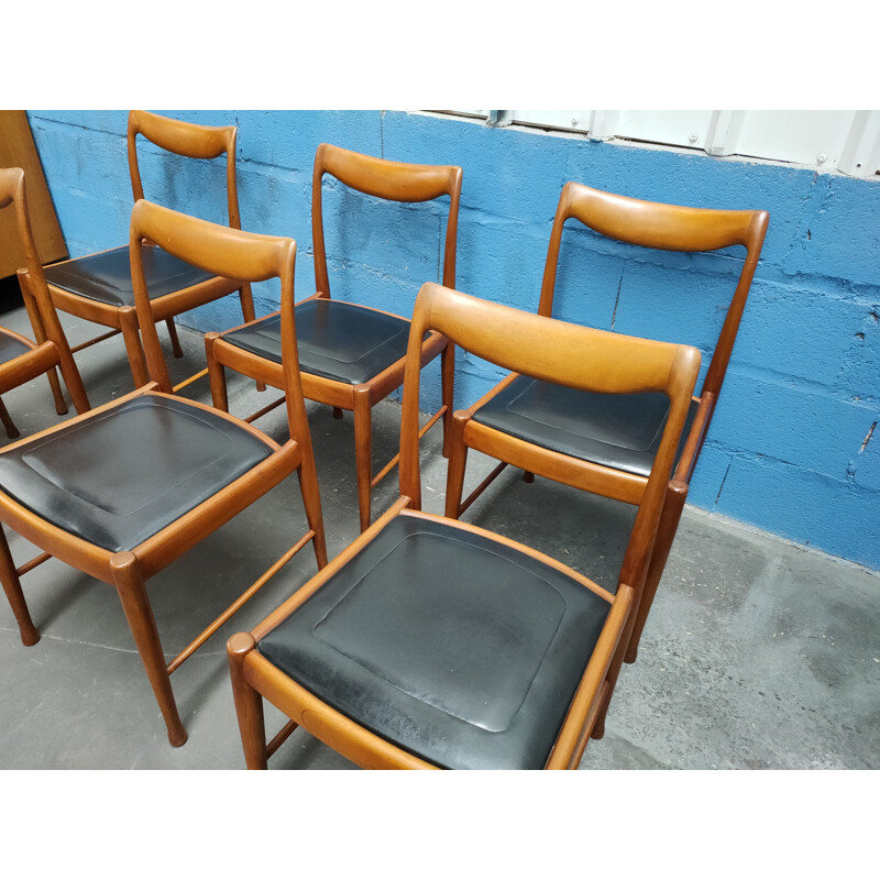 6 chaises vintage Jacques hauville 1960