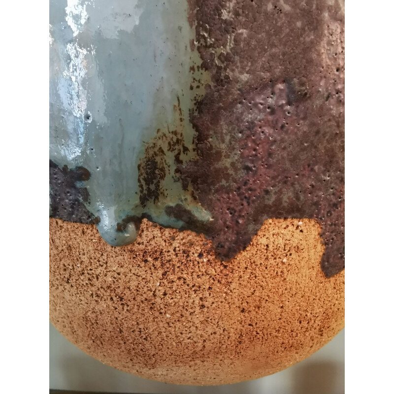 Vase vintage  Merche en terre cuite glaçage céramique