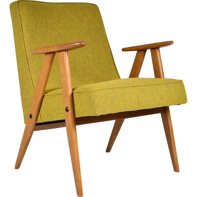 fauteuil vintage 366, - jaune 1960