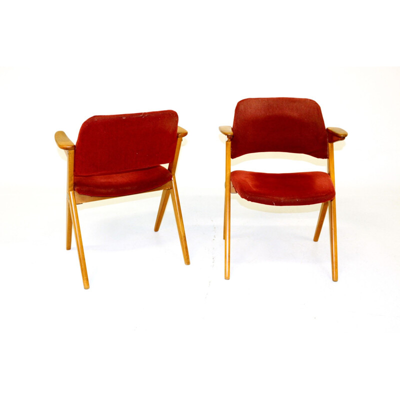 Pair of Scandinavian vintage armchairs, Bengt Ruda, Nordiska Kompaniet, Sweden, 1950