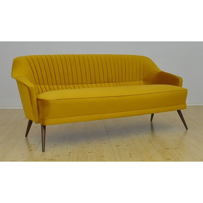 Midcentury velvet sofa, 1960s