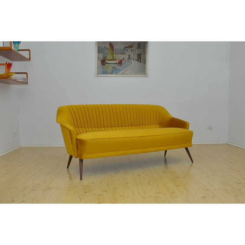 Midcentury velvet sofa, 1960s