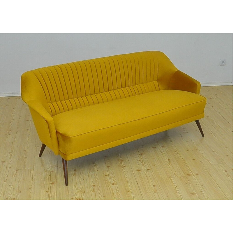 Midcentury velvet sofa, 1960s