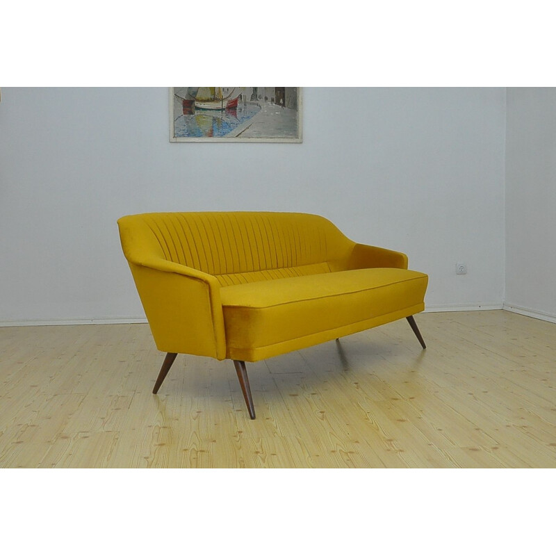 Midcentury velvet sofa, 1960s