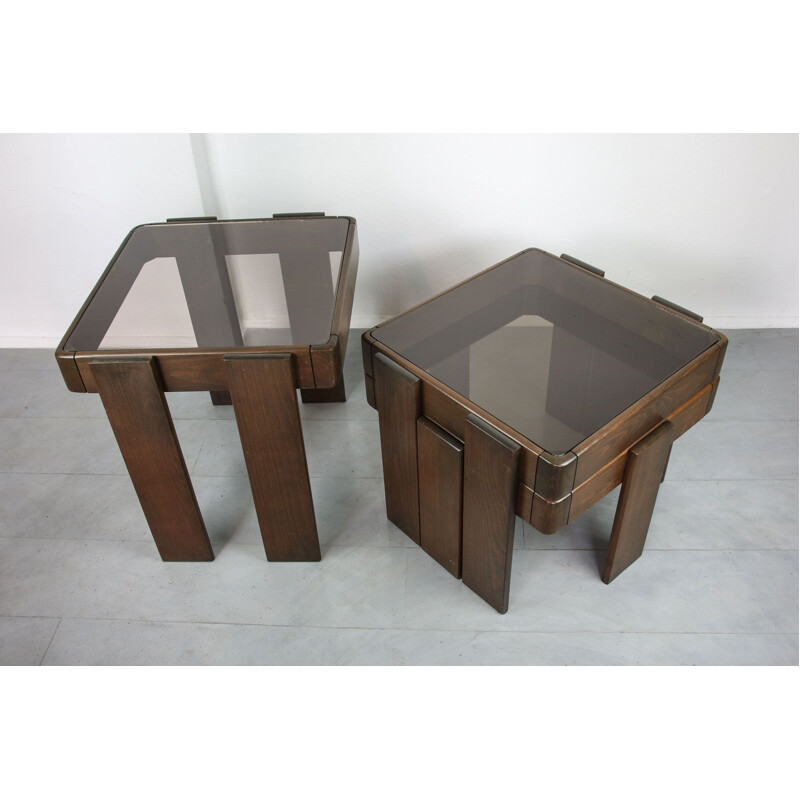 Vintage stackable and nestable coffee tables, Gianfranco Frattini's 1960