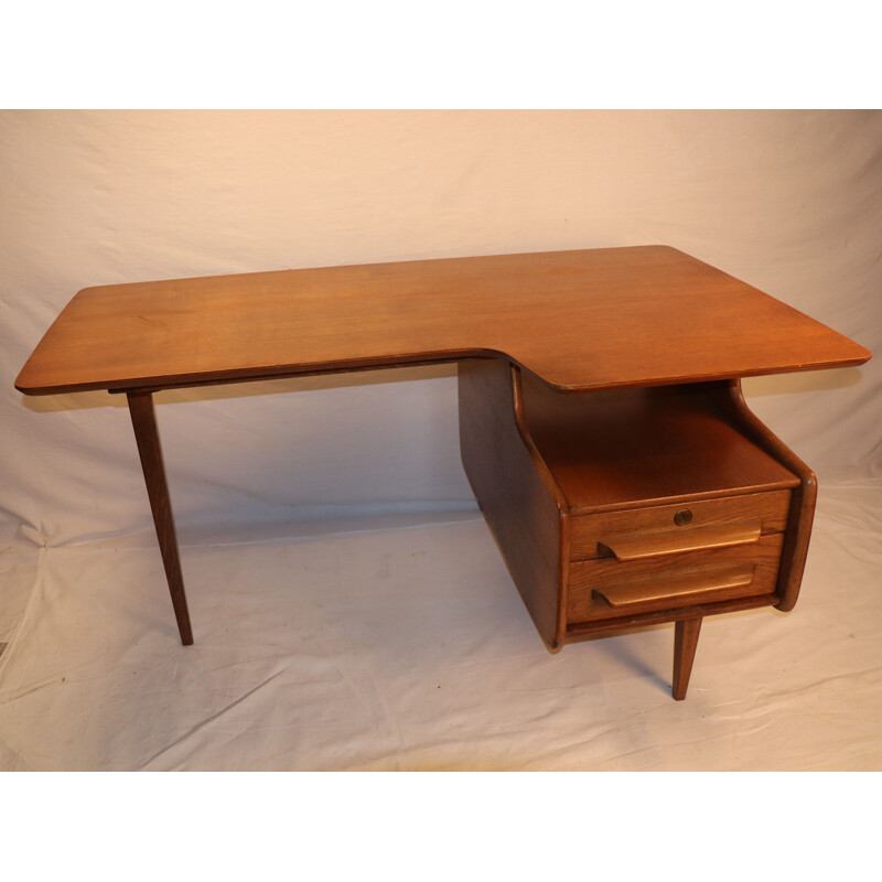 Vintage desk by Jacques Hauville Bema 1950