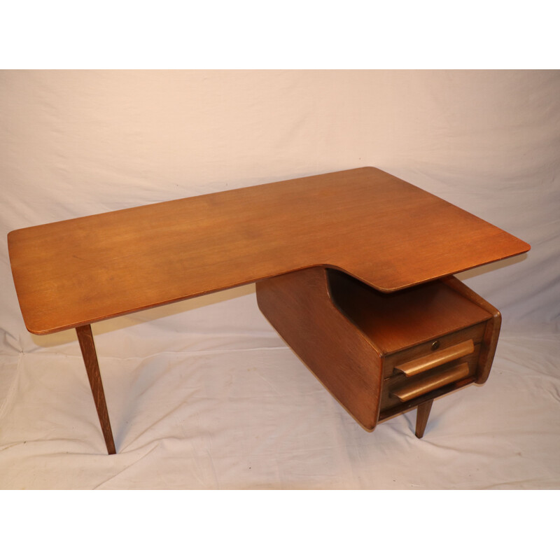 Vintage desk by Jacques Hauville Bema 1950