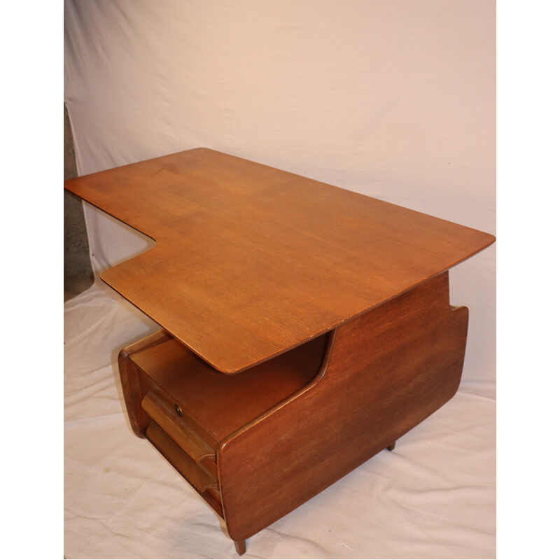 Vintage desk by Jacques Hauville Bema 1950