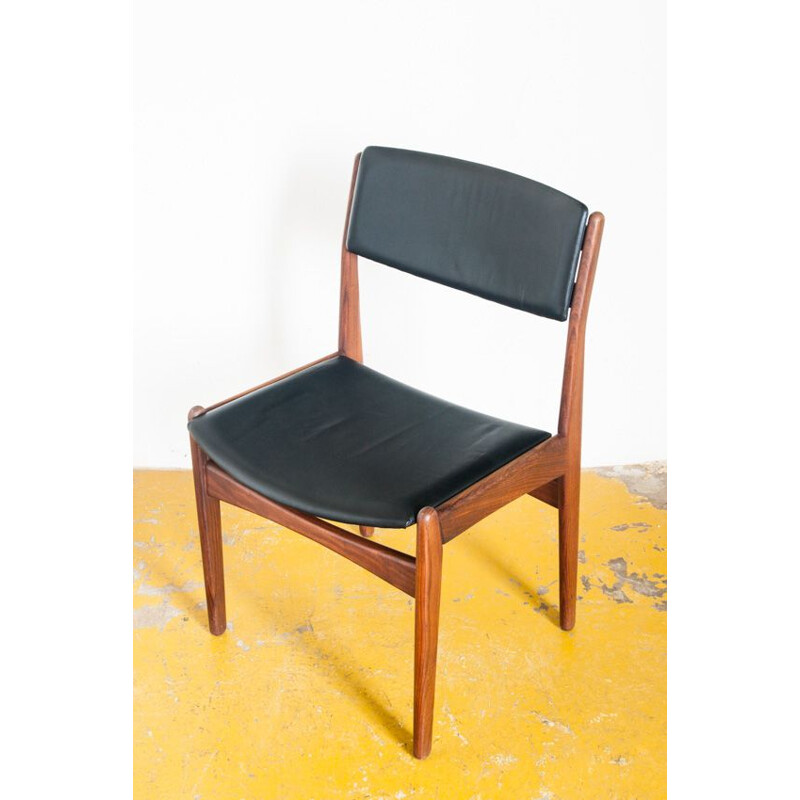 Set of 4 vintage chairs by Poul Volther for Frem Rojle, Denmark 1960
