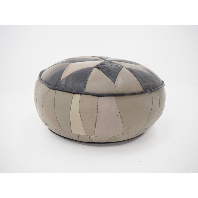 Vintage runder Pouf Tschechoslowakei, 1960