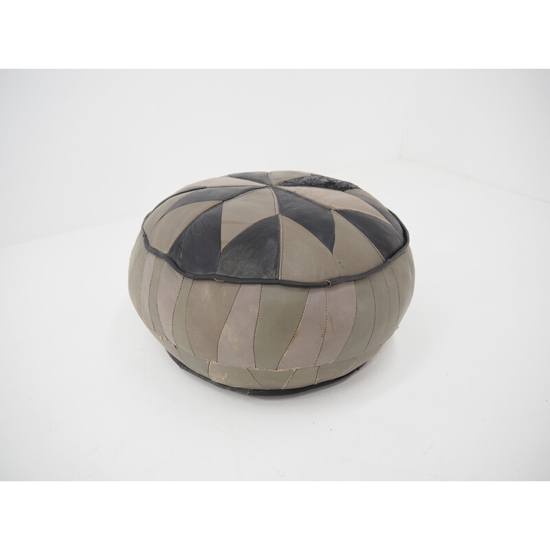 Pouf rotondo cecoslovacco d'epoca, 1960