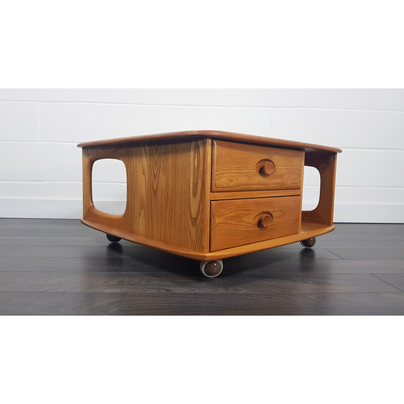 Vintage Box Coffee Table Ercol Pandoras 1980s