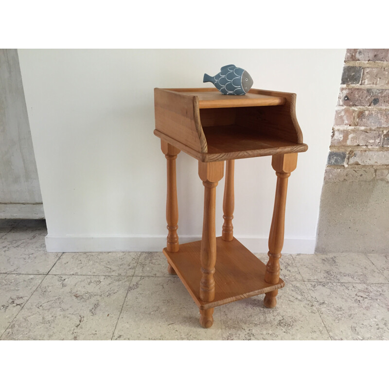 Small Vintage Wooden Bedside Cabinet 1970