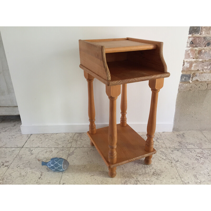 Small Vintage Wooden Bedside Cabinet 1970