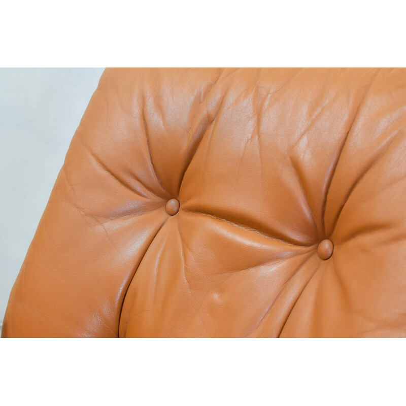 Vintage Cognac Armchair by Ingmar Relling for Westnofa