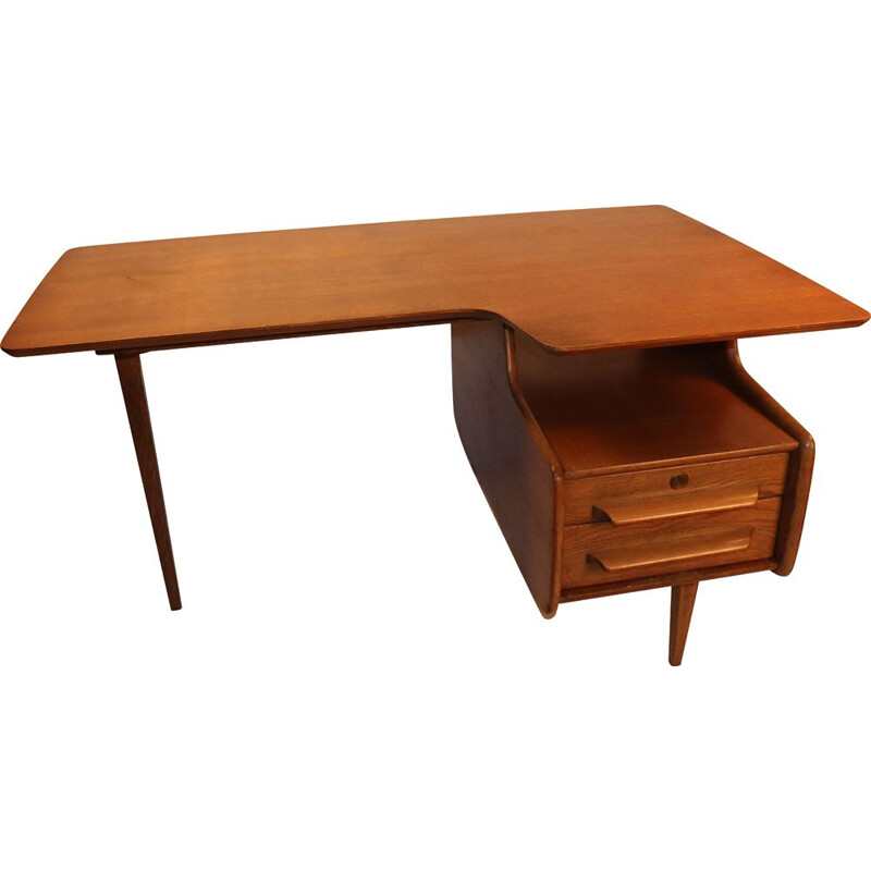 Vintage desk by Jacques Hauville Bema 1950
