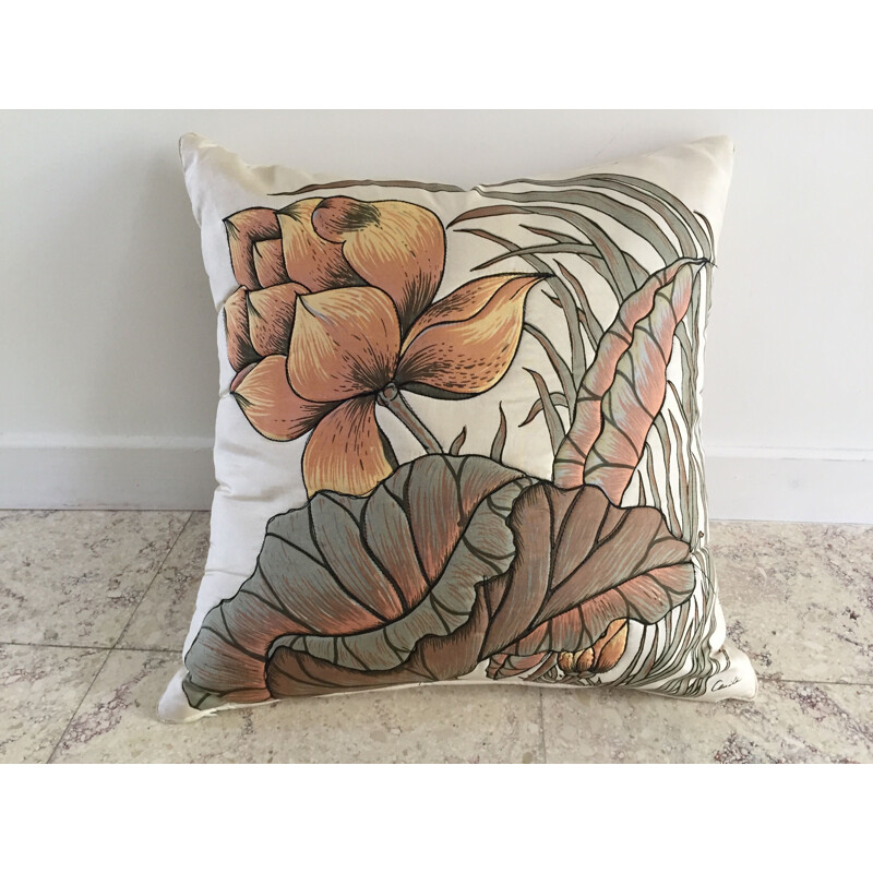 Pair of Vintage Pure Silk Cushions