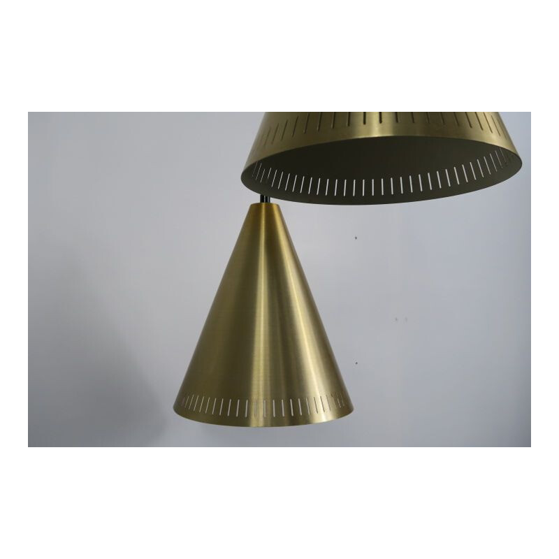 Pair of vintage brass pendant lamps by Svend Aage Holm Sorensen