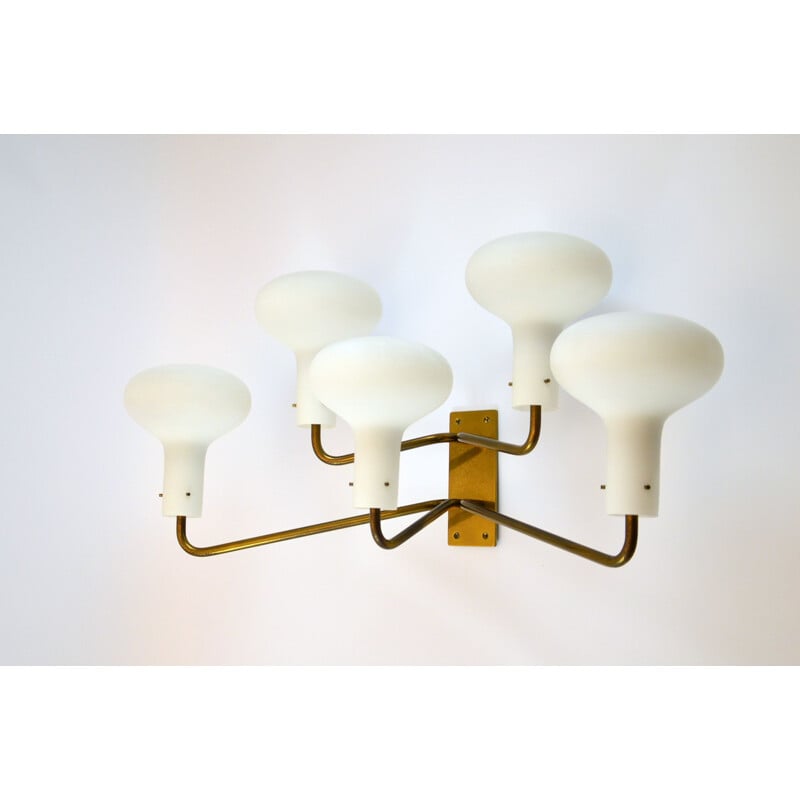 Set of 5 vintage Lp12A sconces by Ignazio Gardella for Azucena, 1959