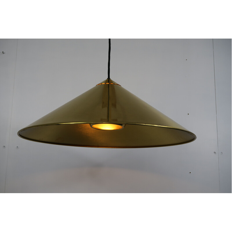 Pair of vintage brass pendant lamps by Florian Schultz