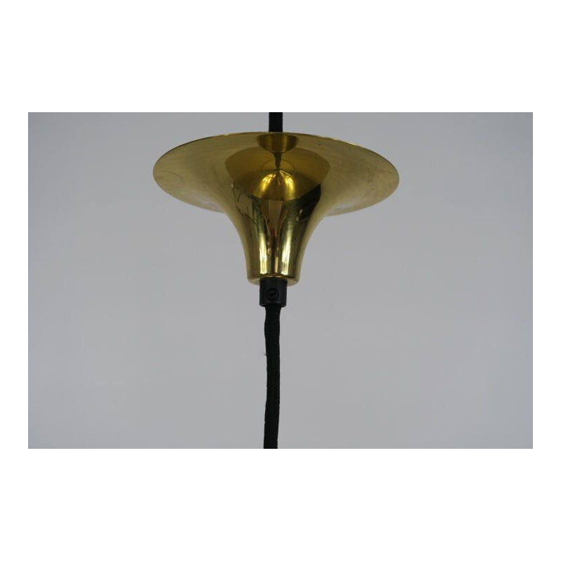 Pair of vintage brass pendant lamps by Florian Schultz