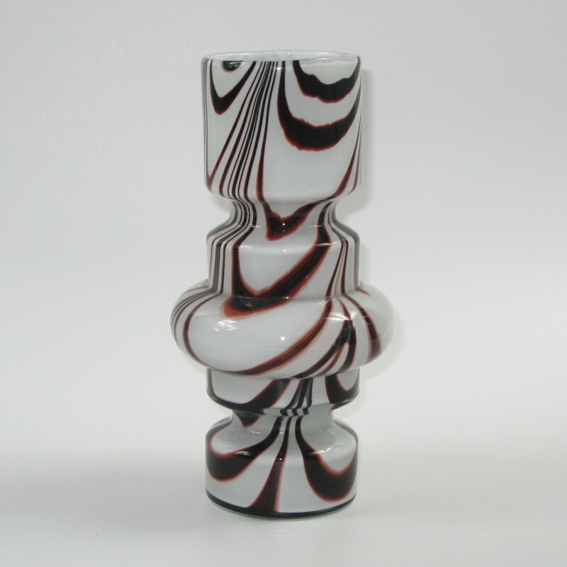 Vintage Murano Glass Vase by Carlo Moretti Italian 1970s