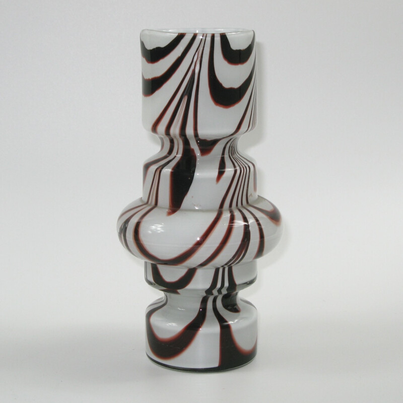 Vase Vintage en verre de Murano par Carlo Moretti Italien 1970