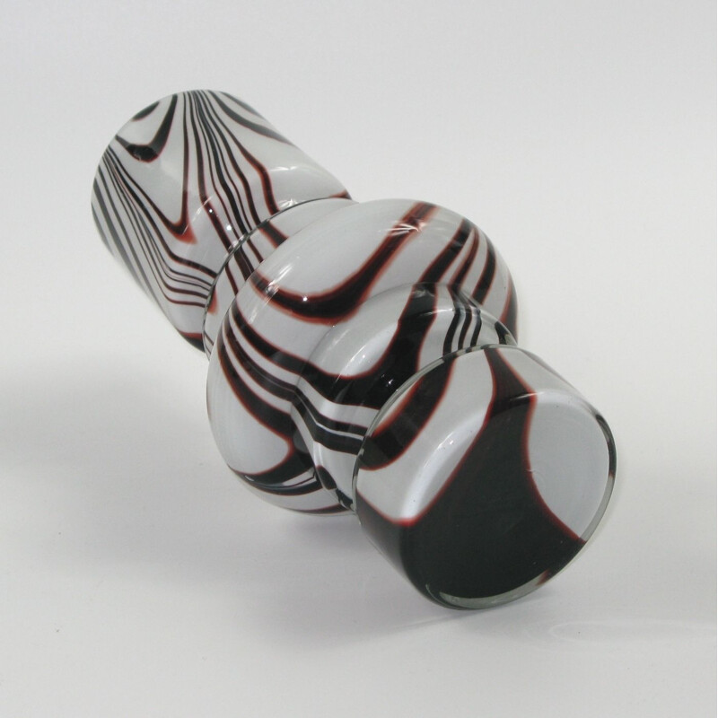 Vase Vintage en verre de Murano par Carlo Moretti Italien 1970