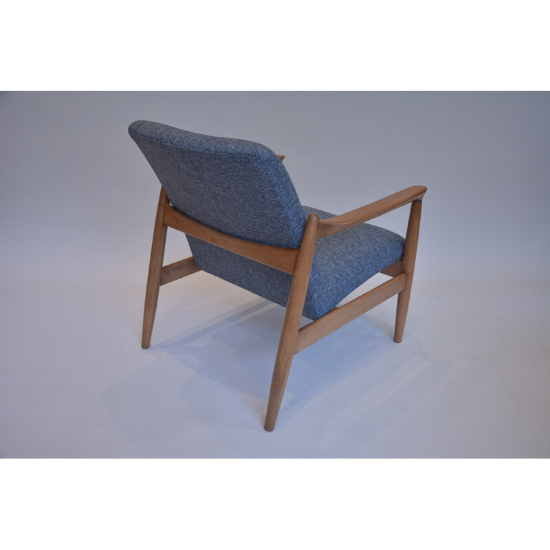 "Wroclaw" mid-century grey Polish arm chair - 1960s