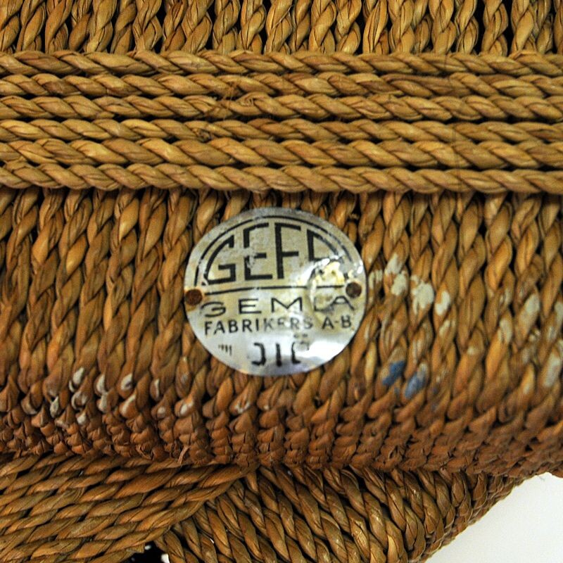 Paire de tabourets vintage en hêtre Gefa de DIÖ Gemla Fabrikers suédoise 1940